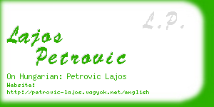 lajos petrovic business card